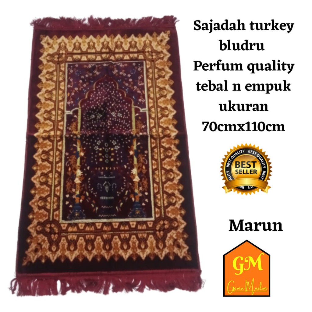 sajadah turky perfum premium marun