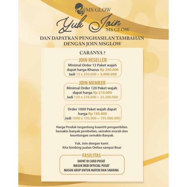 MS GLOW JOIN RESELLER