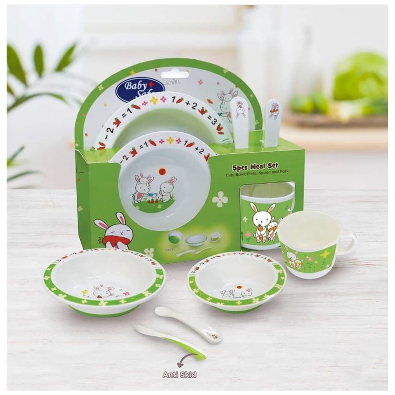 baby safe set meal 5 pcs FS65 / set tempat makan anak baby safe 5pcs