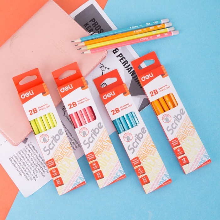 

Deli | Pensil Kayu (Graphite Pencil) Scribe 2B | EU51100