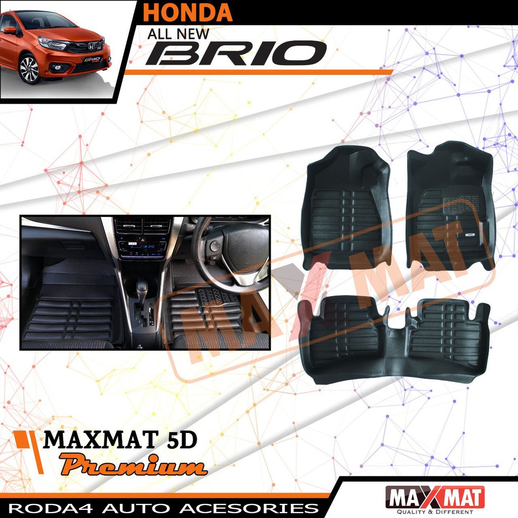 PREMIUM Karpet Mobil 5D Maxmat Mobil All New Brio 2018 IMPORT