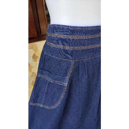 Rok Dewasa / Rok Jeans Wanita / Rok Panjang Dewasa / Rok Denim Panjang / Rok Panjang Wanita