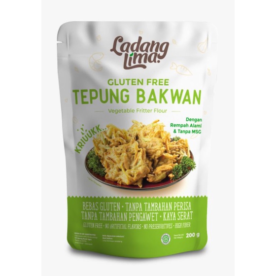 LADANG LIMA Tepung Bakwan &amp; Pisang Goreng 200 g Halal | Gluten Free