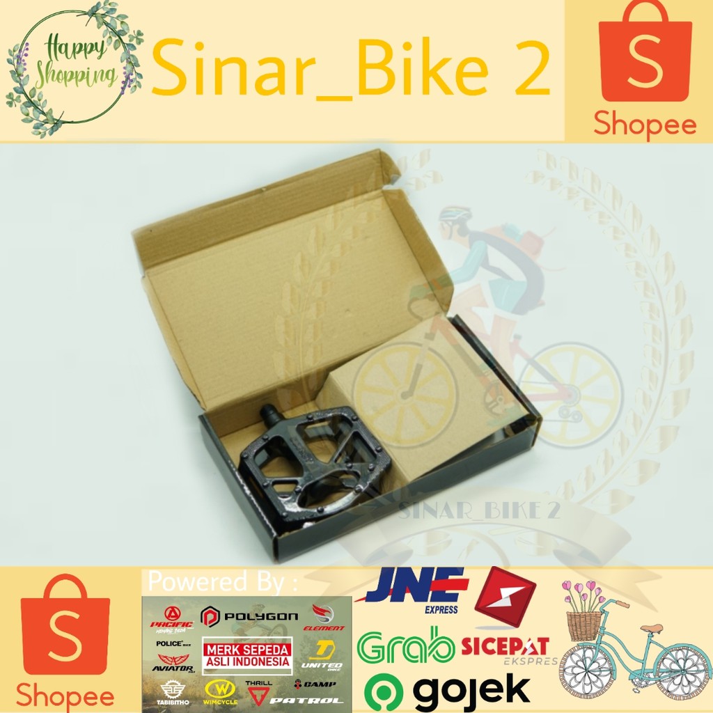 Pedal Sepeda Odessy Bahan Alloy Samson Hitam