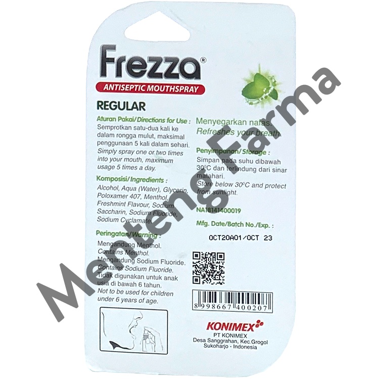 Frezza Antiseptic Mouthspray Regular 13mL - Penyegar Mulut Sugar Free