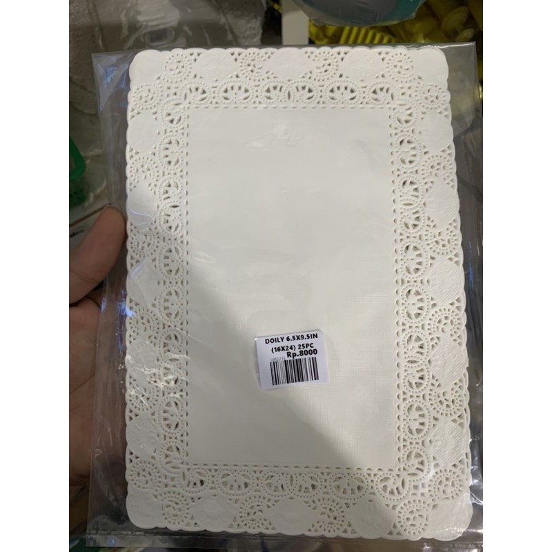 

kertas doily persegi ukuran 6.5x9.5 8x12 8x8 10x10 12.5x12.5 inch oval 7.5x10 25 lembar doiley paper