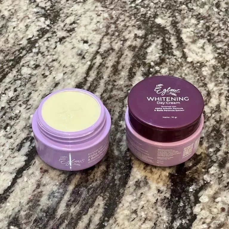Eglow Platinum Bpom Ecer Skincare Perawatan Kecantikan Wajah Wanita Terbaru Murah A19-DAY CREAM NEW