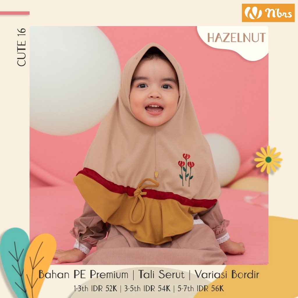 Jilbab Anak Tali Usia Balita (1 - 5 Tahun) by Nibras Hijab Cute Pad 16