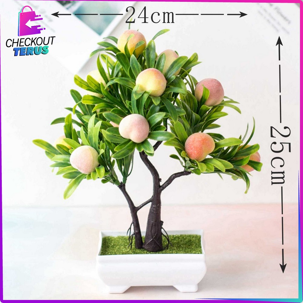 CT C170 Ornamen Pot Buah Tanaman Dekorasi Hiasan Rumah Tanaman Hias Bunga Plastik Beautifull Artificial Plant