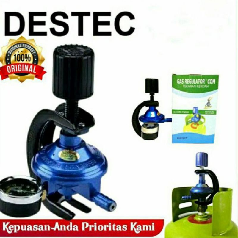 Regulator Gas Original Regulator Premium Gas LPG DESTEC+ Meteran