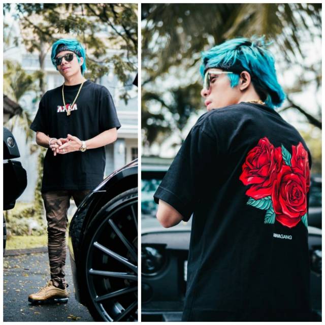 Kaos Distro AHHA Rose Black Original