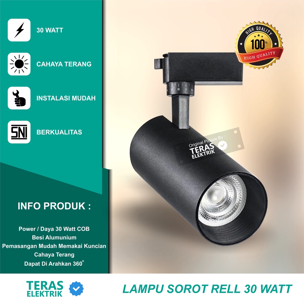 Jual Lampu sorot LED rel track light 30w Spotlight 30 Watt | Shopee ...
