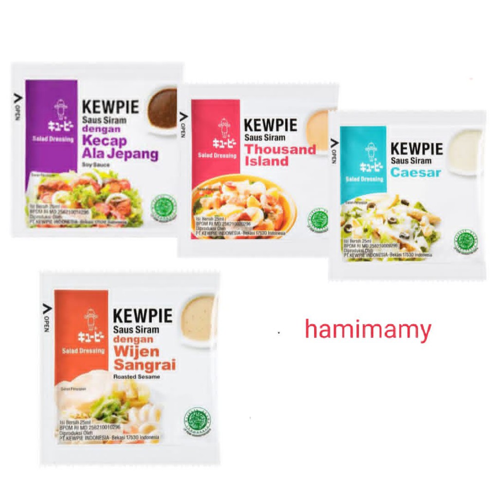 Kewpie Sachet Mayonaise Wijen Sangrai Caesar Salad Thousand Island Tomat Pedas Kecap Jepang