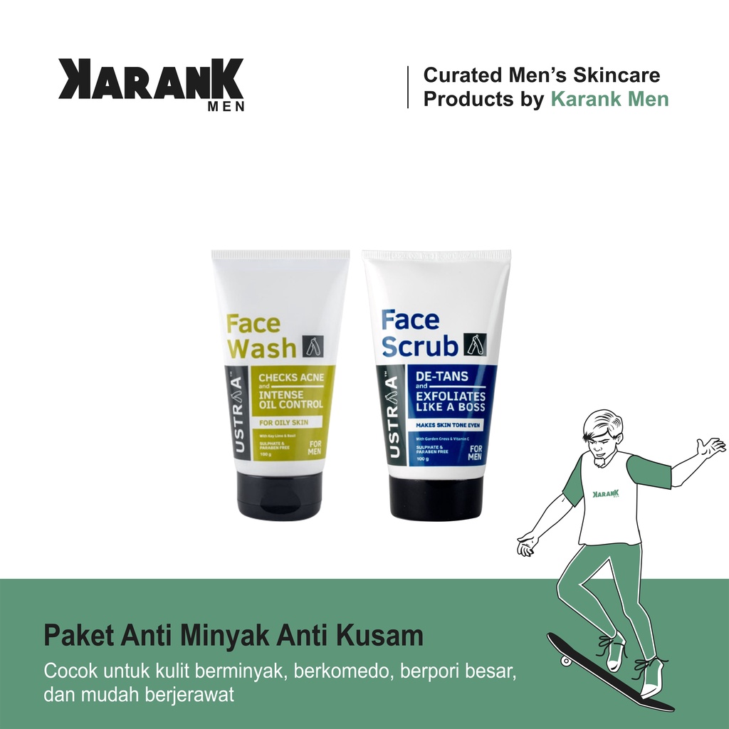 Paket Perawatan Wajah Pria Untuk Kulit Berminyak Berjerawat Dan Membersihkan Komedo / Pembersih Waja