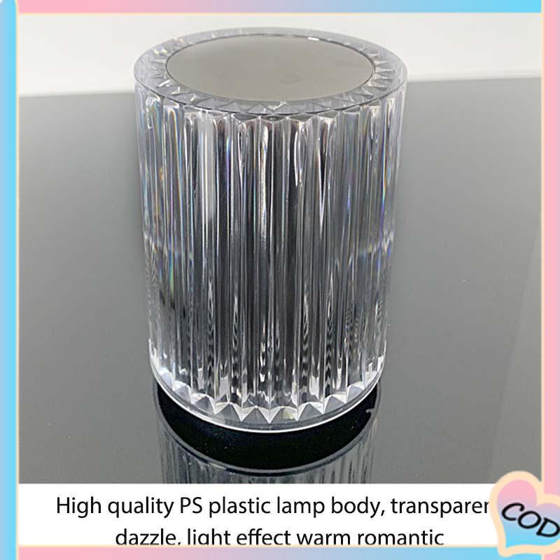 COD❤️ Lampu Meja Kristal Dekoratif Kreatif Lampu Malam LED USB Suasana-A.one