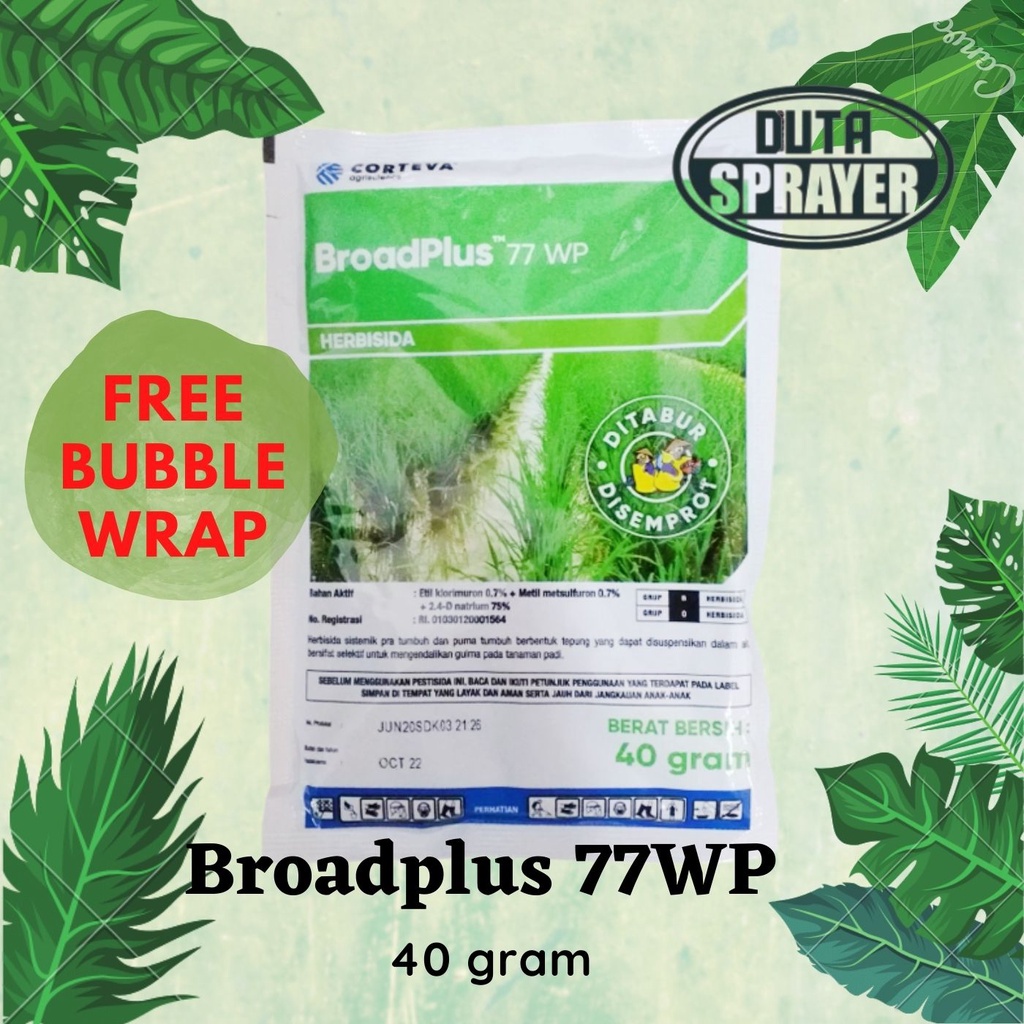 Ally Plus Broadplus 77 WP 77WP Herbisida gulma padi 40g 40 gram Broad Plus