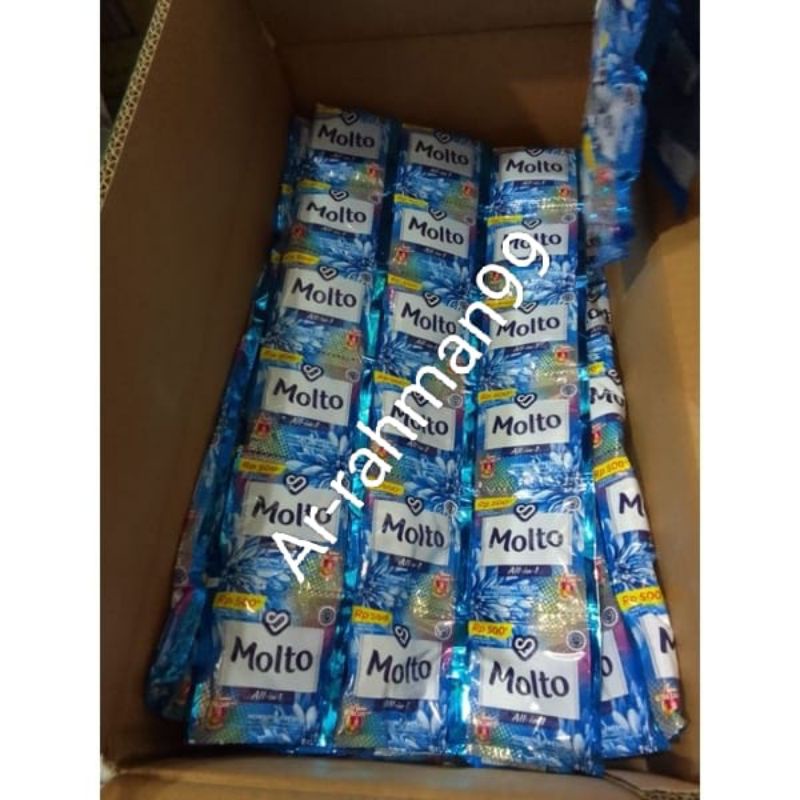 MOLTO  SEKALI BILAS BIRU, PEWANGI PAKAIAN 1renceng 12pcsX11ML