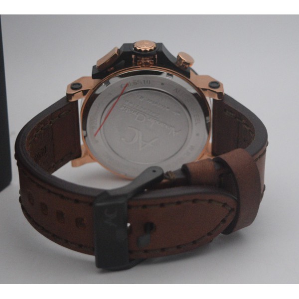 Alexandre Christie AC Collection 9200 Rosegold Black With H3 Tritium Index And Hands