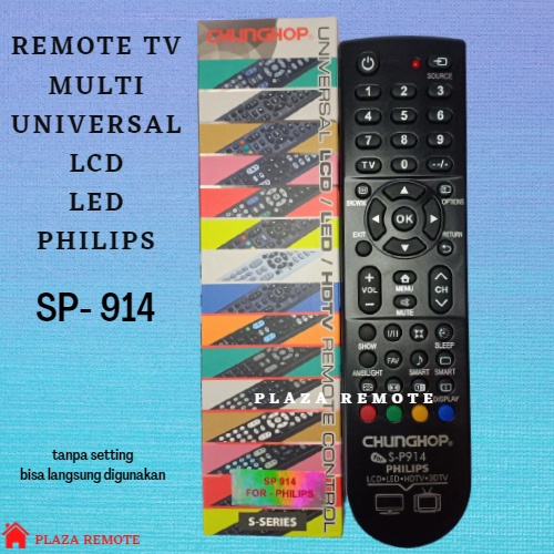 Remot / Remote TV Multi / Universal LCD/LED philips SP 914 Philips / ecer dan grosir