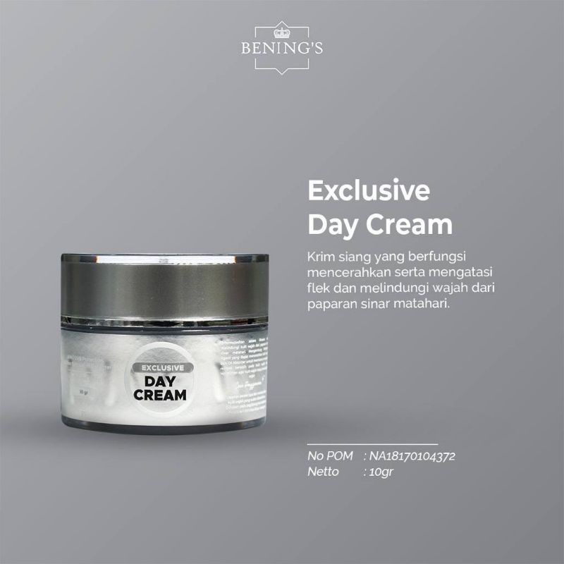 BENINGS SKINCARE BY DR.OKY PRATAMA PAKET BRIGHTENING (BENINGS CLINIC) BENING PAKET PENCERAH DAN GLOWING-DAY CREAM EXCLUSIVE