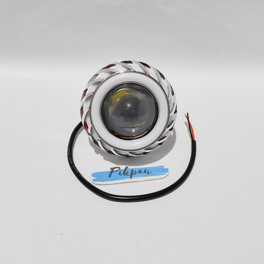 Projie Spiral Lampu LED Motor Mobil Ukuran 3.5 inch AE DE Warna Red Blue Red