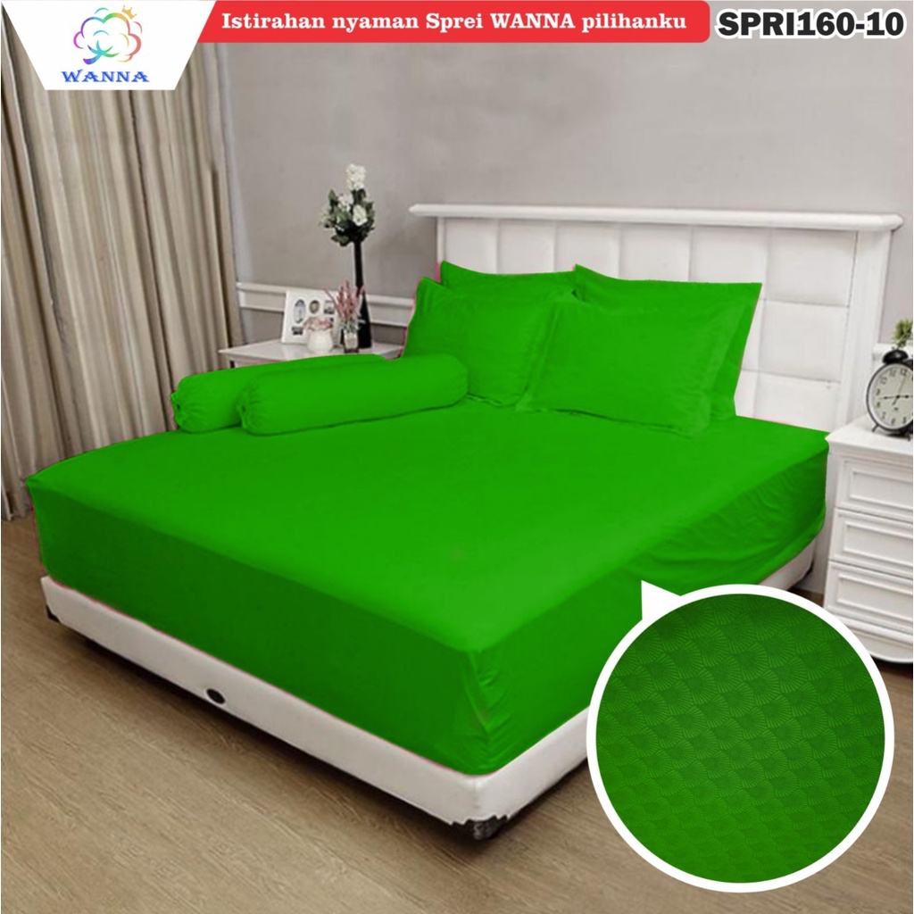 PROMO SPREI WANNA COLECTION Ukuran 160 x 200 cm Sprai Polos Emboss Termurah Anti luntur Best Quality