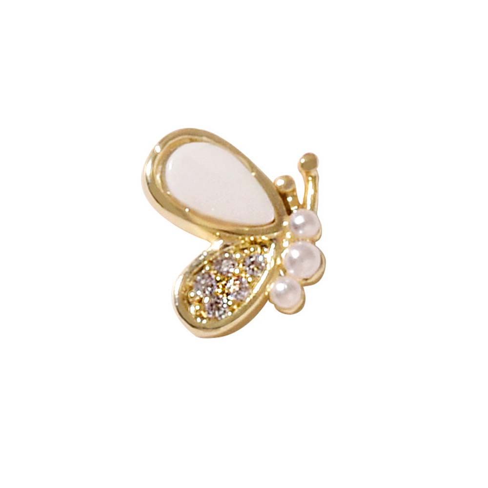 Mxbeauty Ornamen Mutiara Zircon Berlian Imitasi Bahan Metal Gaya Jepang Untuk Dekorasi Nail Art