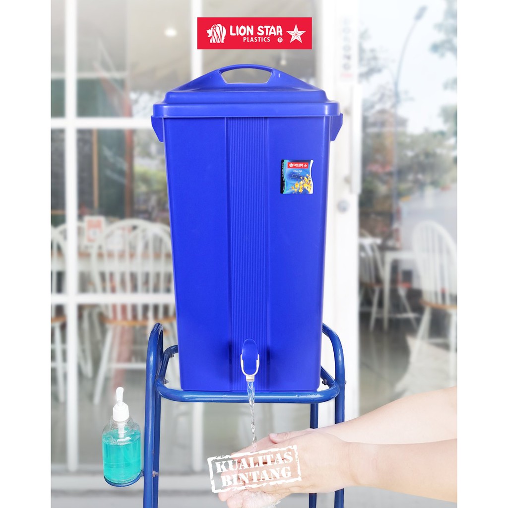 Lion Star Square Water Dispenser Air Ember Ada Kran Keran Cuci Tangan Plastik