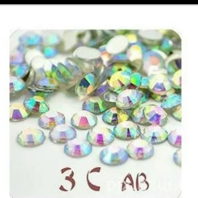 Swarovski AB silver  Blink-Blink 2mm-6mm Bahan DIY Handmade Case rhinestone nail art ab silver