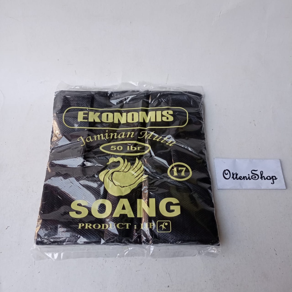 Plastik kresek soang hitam ukuran 17 murah plastic asoy multifungsi kemasan kantong belanja asoi ser