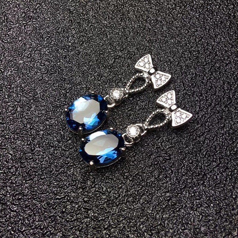 Fancyqube Anting Cubic Zirconia Warna Biru Serbaguna Untuk Wanita