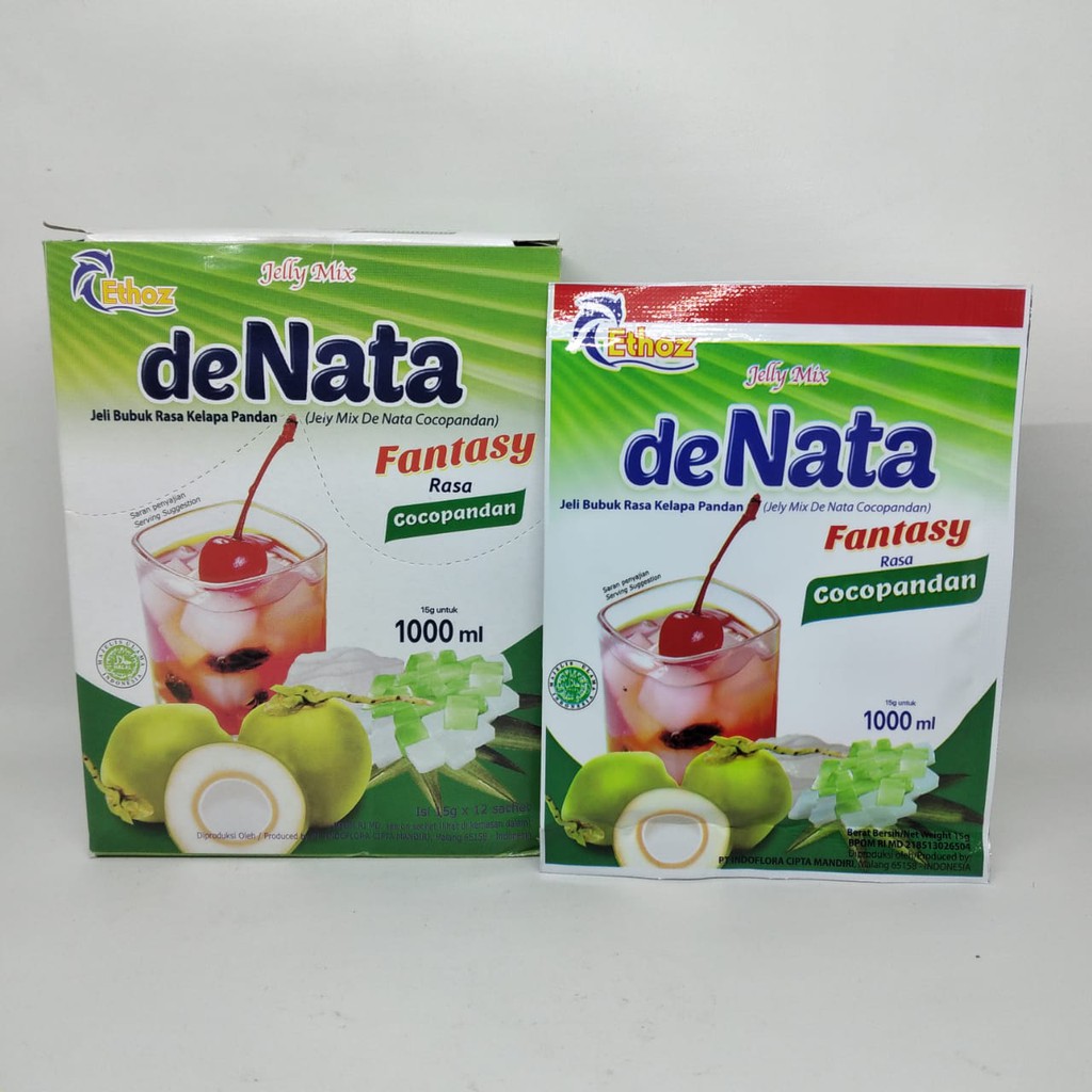 

ETHOZ DENATA FANTASI JELLY MIX POWDER 15GR RASA COCOPANDAN