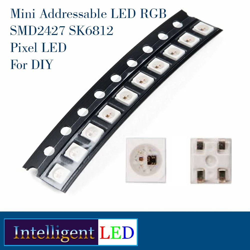 Mini Addressable LED RGB SMD 2427 SK6812 Pixel LED For DIY