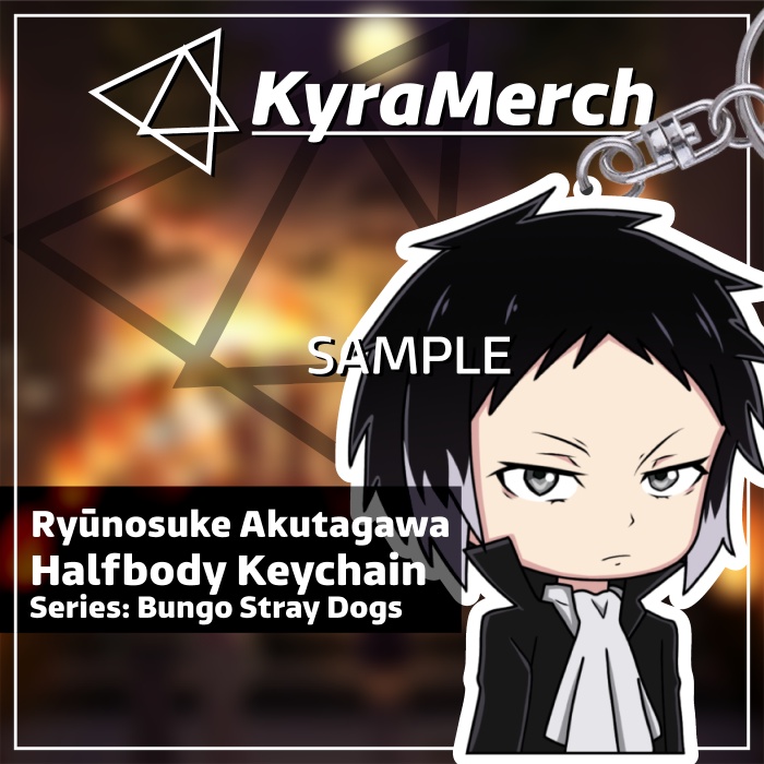 Keychain Halfbody Bungou Stray Dogs Ryunosuke Akutagawa
 | KyraMerch Anime Fanmerch Dealer
