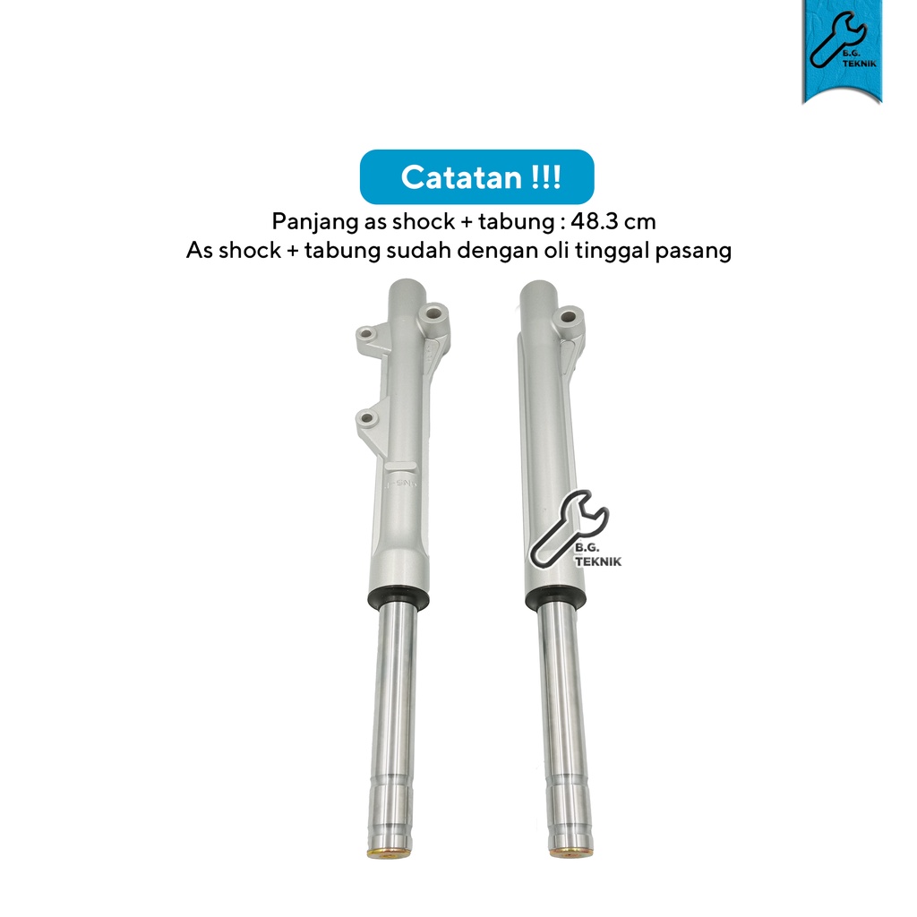 As Shock + Tabung Depan Honda Supra X Cakram / Tromol / Shockbreaker [ISHIMA]