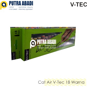 Cat Acrylic Colours V-Tec 18 Colours l Cat Akrilik Set 18 Warna V-Tec Cat Lukis Kanvas