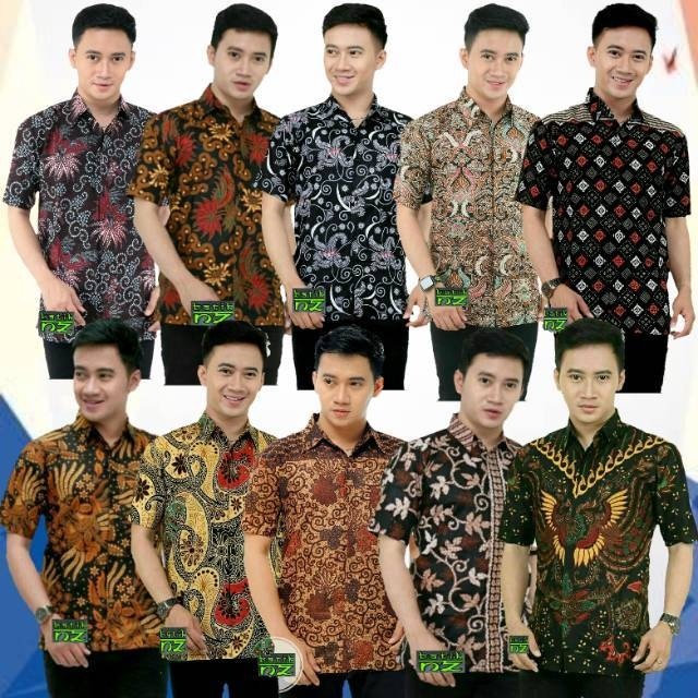 Bswart Batik Hrb026 Kenongo Hem Pendek Padi Asli Pekalongan M L Xl Xxl Batik Pria Murah Modern Grosi