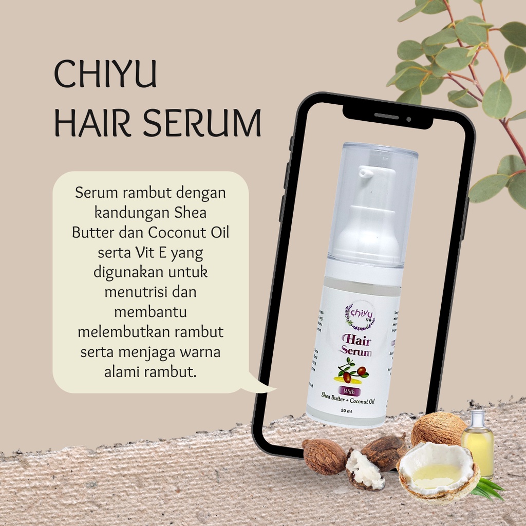 Chiyu Serum Rambut Rontok Hair Treatment | Perawatan Rambut Rontok | Serum Penumbuh Rambut Anti Ketombe | Obat Kutu Rambut Original Bpom