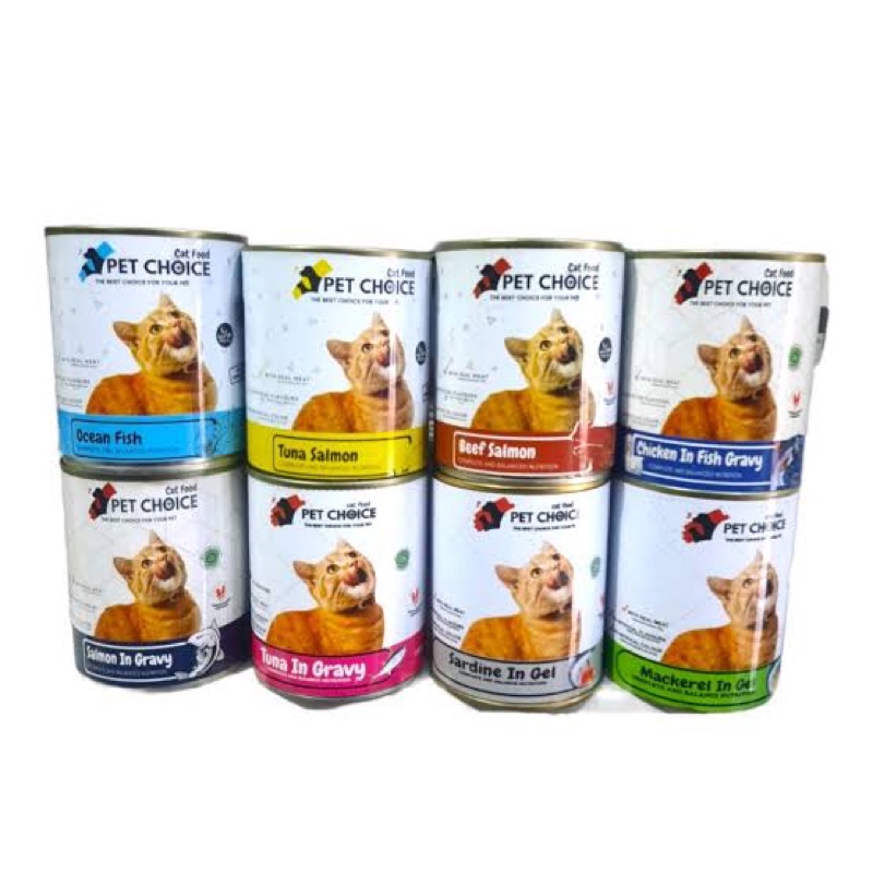 PET CHOICE CAT WET FOOD 340Gr-makanan basah kucing kaleng