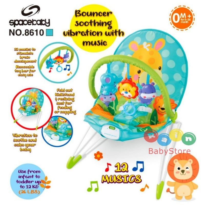 Bouncer SPACEBABY 8610 kursi dudukan santai bayi bagus murah