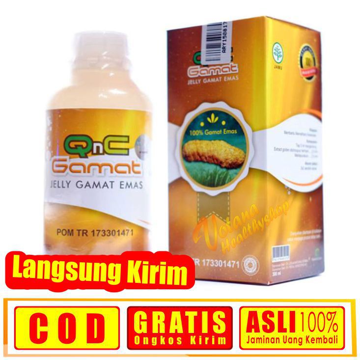 Qnc Jelly Gamat Emas Original 300 Ml Obat Herbal Teripang Asli Indonesia