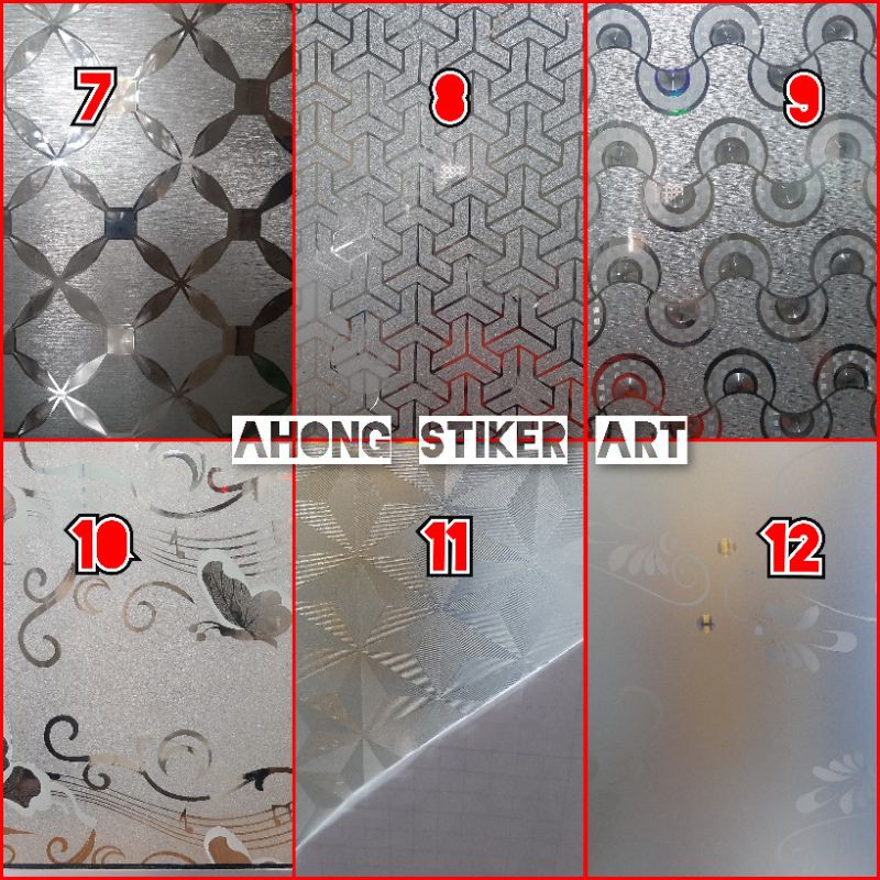 STICKER KACA FILM/STIKER KACA MOTIF/SANDBLAST/KACA FILM/BAHAN TEBAL/KACA FILM