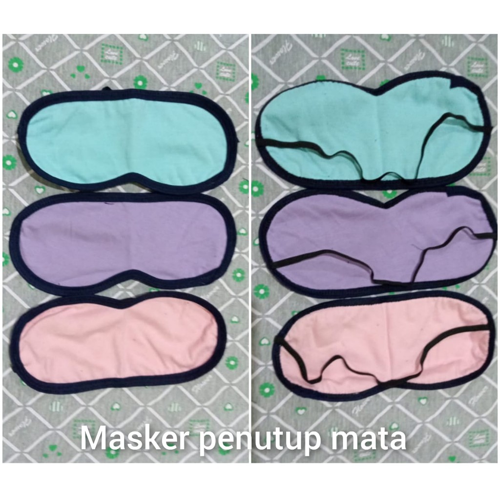 masker penutup mata,sleep mask bahan kaos polos