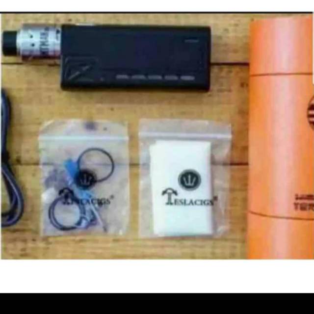 Vape Tesla Terminator 90Watt Fullset Siap Pakai Free Battery &amp; Free Liquid 10ml