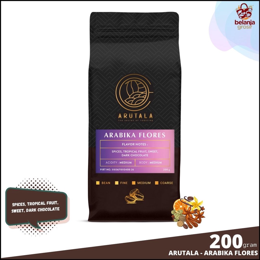 

ARUTALA Kopi Flores Bajawa Arabika Arabica Coffee 200 gram