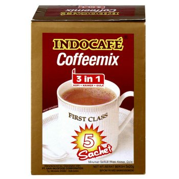 

INDOCAFE coffeemix 3 in 1 / 1 box isi 5 sachet