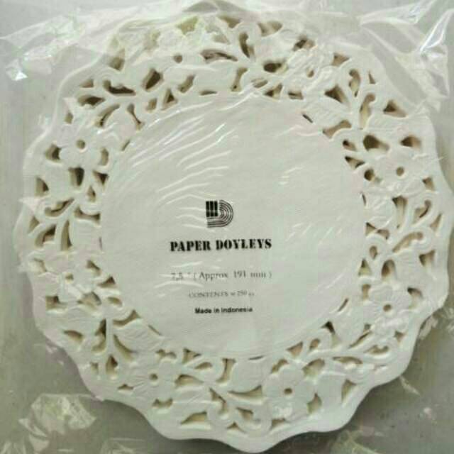 Doilies paper 7 5 7 5 inch kertas doyley alas renda kue  