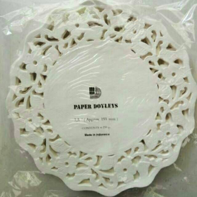 Doilies paper 7 5 7 5 inch kertas  doyley alas renda kue  