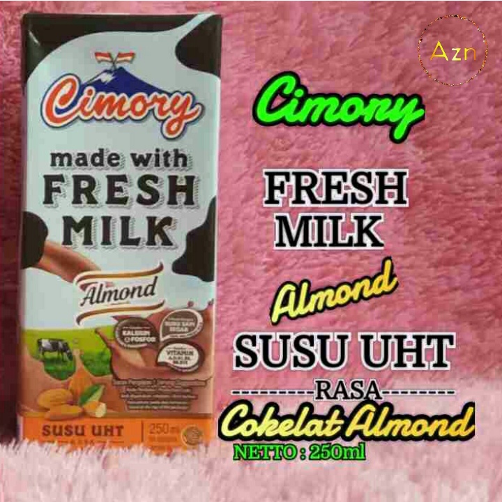 

cimory fresh milk susu uht rasa cokelat almond kemasan kotak 250ml