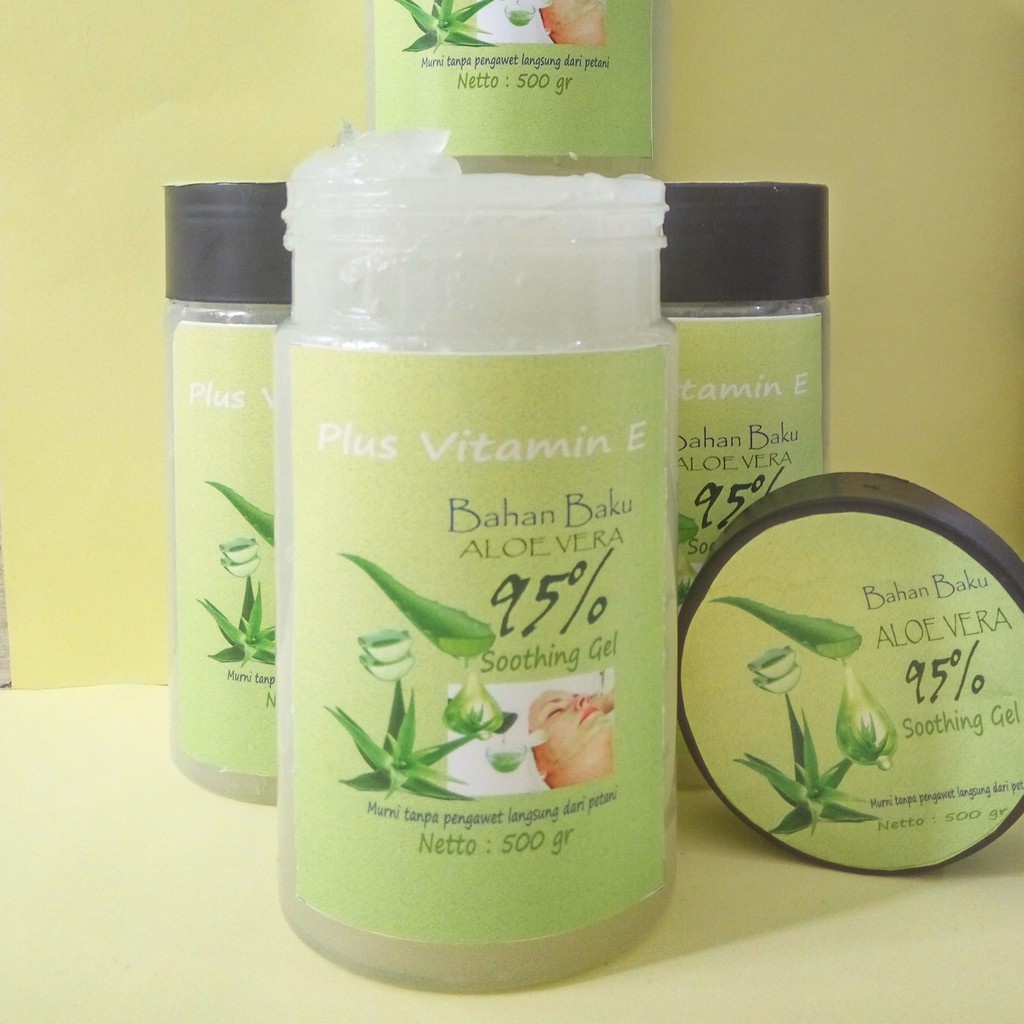 aloe vera lidah buaya gel untuk pelembab kiloan 95% 1000gr sudah ada izin edar resmi by Oke sabun suplayer 2